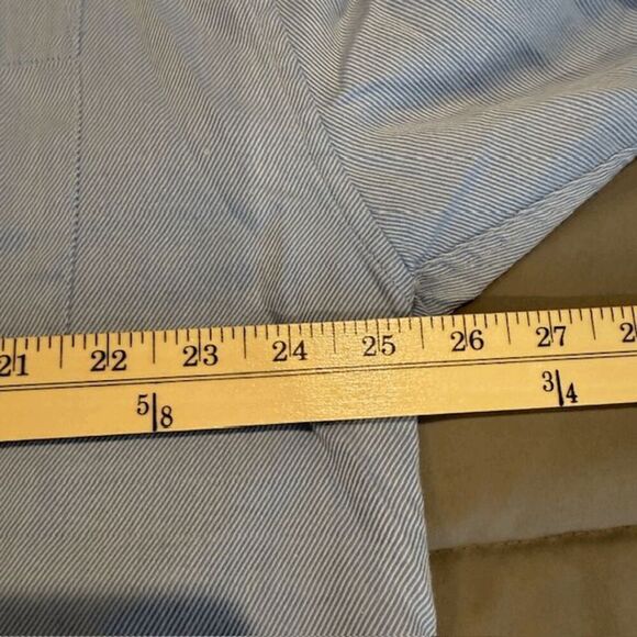 Hathaway Sport Imperial Twill Combed Cotton Soft Button Front Shirt Blue XXL - Picture 5 of 8